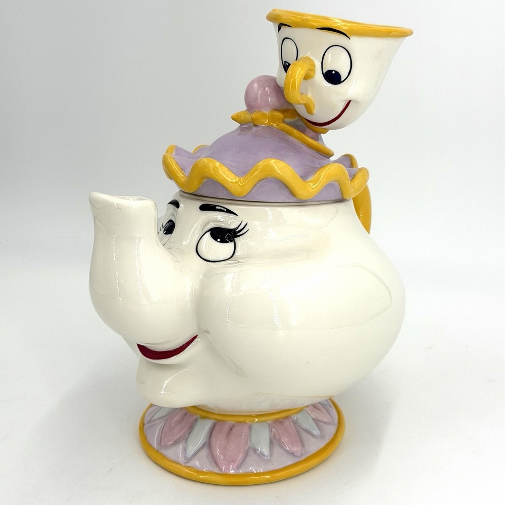 Disney Beauty and the Beast Mrs. Potts & Chip Cookie Jar Never Used Rare!